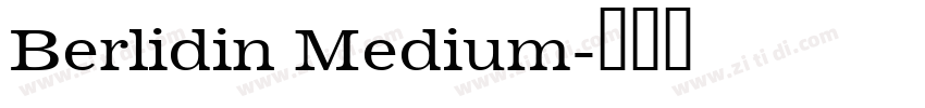 Berlidin Medium字体转换